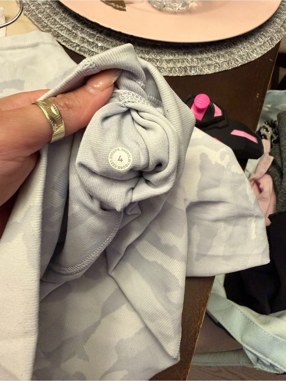 lululemon athletica High-Rise Light Gray Camo Bike Shorts